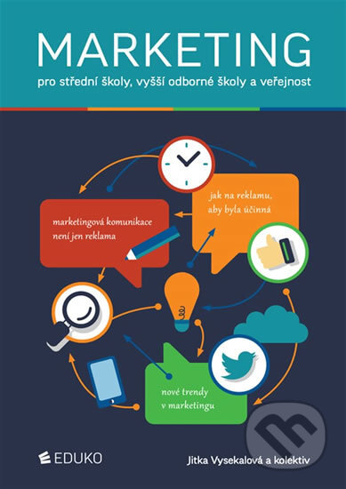 Kniha: Marketing pro SŠ, VOŠ a veřejnost (David Říha, Gustav Tomek, Jiří Mařík, Jitka Vysekalová, Milan Postler a Věra Vávrová). Eduko, 2016 Kniha: Marketing pro SŠ, VOŠ a veřejnost (David Říha, Gustav Tomek, Jiří Mařík, Jitka Vysekalová, Milan Postler a Věra Vávrová). Eduko, 2016
