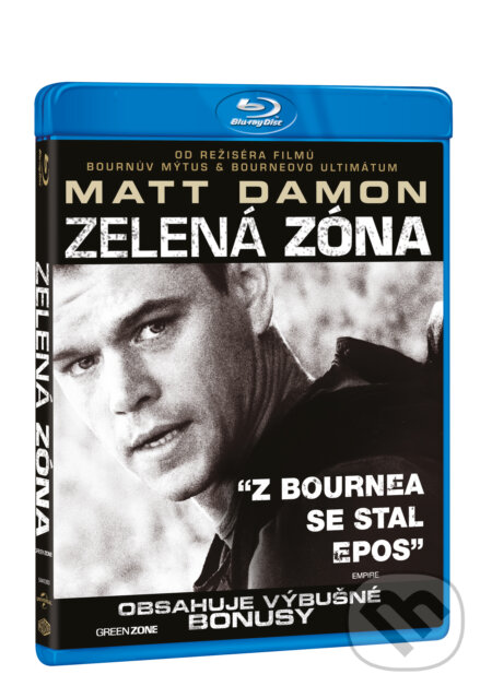 Film: Zelená zóna (Paul Greengrass) (Blu-ray). Magicbox, 2019 Film: Zelená zóna (Paul Greengrass) (Blu-ray). Magicbox, 2019