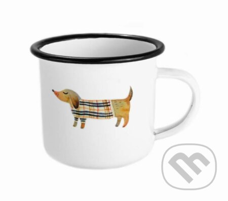 Smaltovaný hrnček Pán Klobáska (Ľúbené). Ľúbené, 2019 Smaltovaný hrnček Pán Klobáska (Ľúbené). Ľúbené, 2019