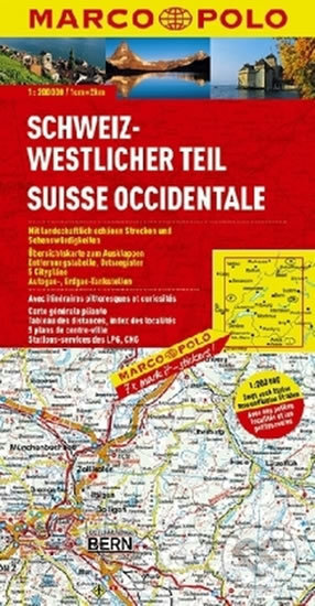 Švýcarsko 1 - západ/mapa, Marco Polo, 2019