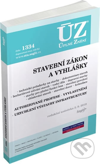 Kniha: ÚZ 1334 Stavební zákon (Sagit). Sagit, 2019 Kniha: ÚZ 1334 Stavební zákon (Sagit). Sagit, 2019