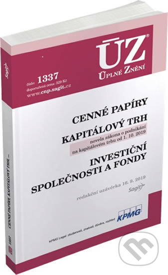 ÚZ 1337 : Cenné papíry, Kapitálový trh, Investiční společnosti a fondy, Sagit, 2019