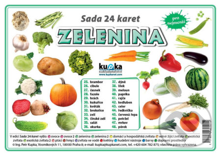Kniha: Sada 24 karet - zelenina (Petr Kupka). Kupka, 2015 Kniha: Sada 24 karet - zelenina (Petr Kupka). Kupka, 2015
