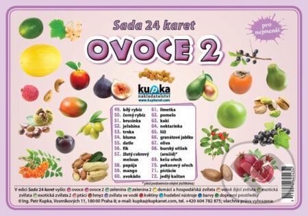 Sada 24 karet - ovoce 2 - Petr Kupka, Kupka, 2015
