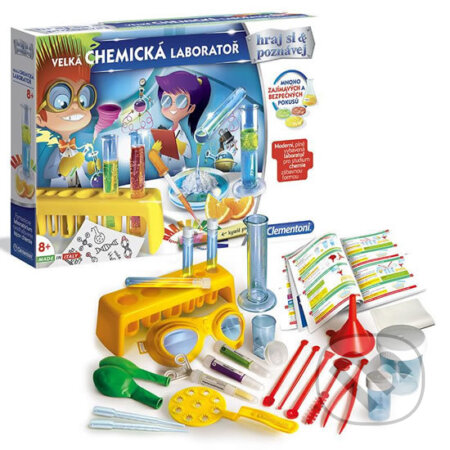Spoločenská hra: Clementoni - Velká chemická laboratoř (Clementoni). Clementoni, 2019 Spoločenská hra: Clementoni - Velká chemická laboratoř (Clementoni). Clementoni, 2019