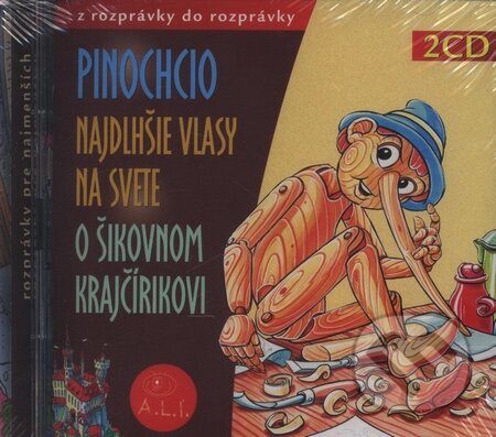 Audiokniha: Pinocchio, Najdlhšie vlasy na svete (2CD) (František Obžera a Ľuba Vančíková). A.L.I., 2007 Audiokniha: Pinocchio, Najdlhšie vlasy na svete (2CD) (František Obžera a Ľuba Vančíková). A.L.I., 2007
