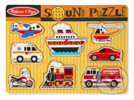 Puzzle: Zvukové puzzle - Dopravné prostriedky (Melissa and Doug). Melissa and Doug, 2019 Puzzle: Zvukové puzzle - Dopravné prostriedky (Melissa and Doug). Melissa and Doug, 2019