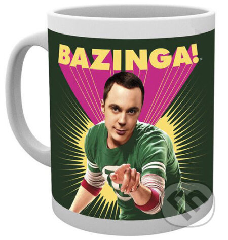 Biely keramický hrnček The Big Bang Theory: Sheldon Bazinga, , 2018