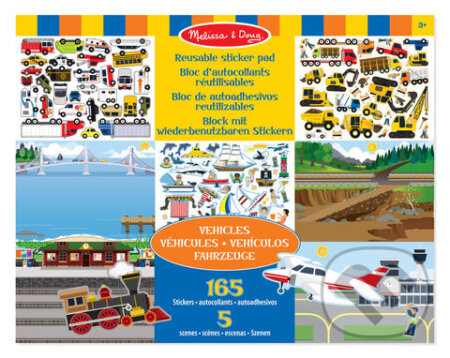 Spoločenská hra: Kniha s nálepkami na opätovné použitie - Vozidlá (Melissa and Doug). Melissa and Doug, 2019 Spoločenská hra: Kniha s nálepkami na opätovné použitie - Vozidlá (Melissa and Doug). Melissa and Doug, 2019