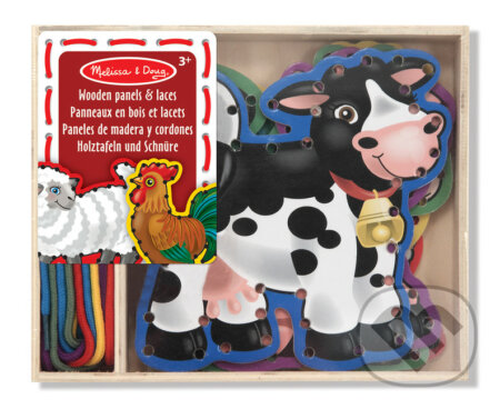 Spoločenská hra: Drevené panely so šnúrkami - Zvieratá z farmy (Melissa and Doug). Melissa and Doug, 2019 Spoločenská hra: Drevené panely so šnúrkami - Zvieratá z farmy (Melissa and Doug). Melissa and Doug, 2019