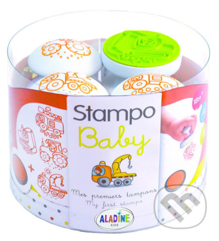 Spoločenská hra: Razítka Stampo baby - Stavební stroje (Aladine). Aladine, 2019 Spoločenská hra: Razítka Stampo baby - Stavební stroje (Aladine). Aladine, 2019