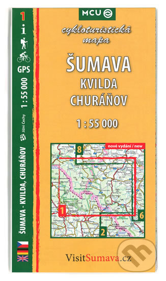 Šumava - Kvilda, Churáňov - cykloturistická mapa č. 1 /1:55 000, MCU, 2015