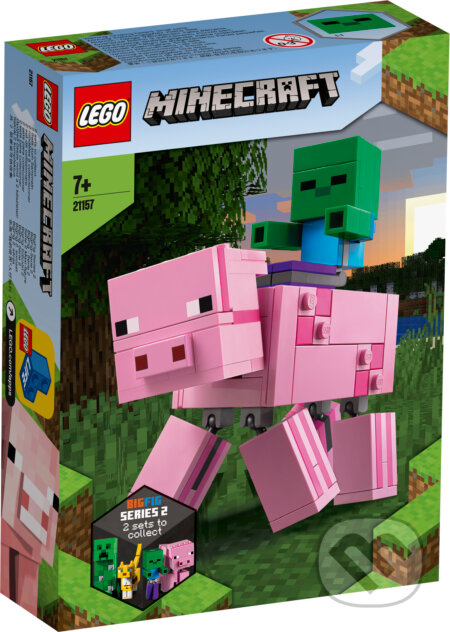 Spoločenská hra: LEGO Minecraft 21157 Veľká figúrka: Prasa a malé zombie (LEGO). LEGO, 2019 Spoločenská hra: LEGO Minecraft 21157 Veľká figúrka: Prasa a malé zombie (LEGO). LEGO, 2019