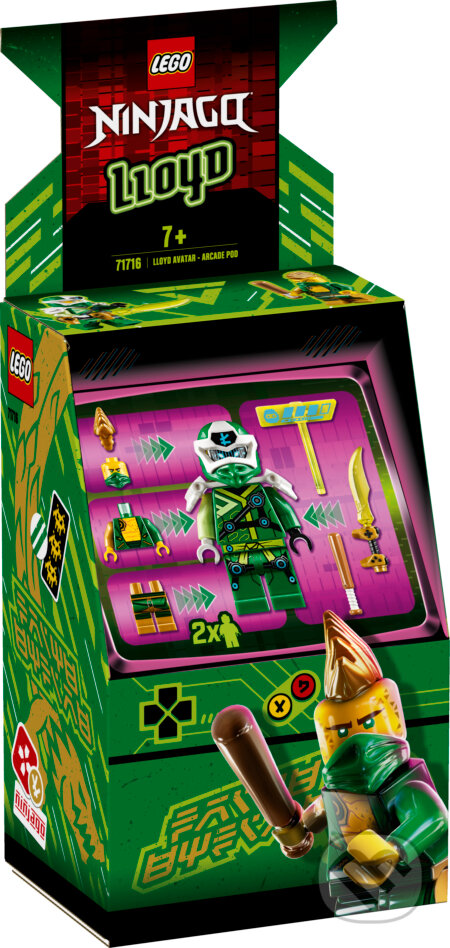 Spoločenská hra: LEGO Ninjago - Lloydov avatar - arkádový automat (LEGO). LEGO, 2020 Spoločenská hra: LEGO Ninjago - Lloydov avatar - arkádový automat (LEGO). LEGO, 2020