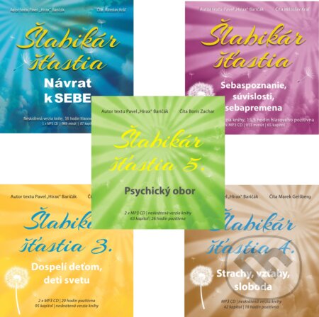 Audiokniha: Šlabikár šťastia 1-5 (Pavel Hirax Baričák). HladoHlas, 2019 Audiokniha: Šlabikár šťastia 1-5 (Pavel Hirax Baričák). HladoHlas, 2019