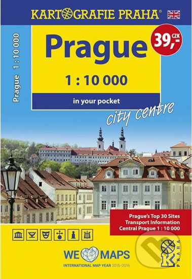 Prague - 1:10 000 in your pocket city centre, Kartografie Praha, 2018