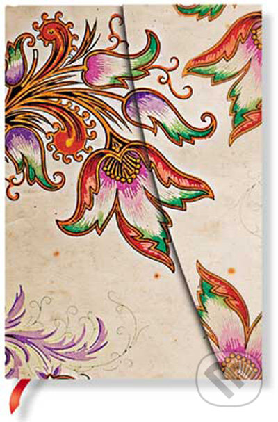 Paperblanks - Floral Cascade Ivory - MIDI - linajkový, Paperblanks