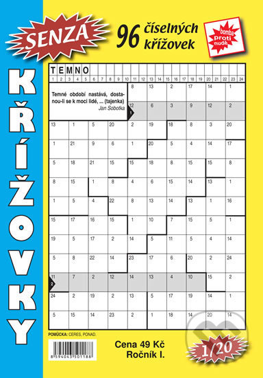 Kniha: Senza křížovky 1/2020 (Telpres). Telpres, 2020 Kniha: Senza křížovky 1/2020 (Telpres). Telpres, 2020
