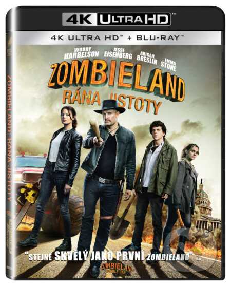Film: Zombieland: Rána jistoty Ultra HD Blu-ray (Ruben Fleischer) (UltraHDBlu-ray). Bonton Film, 2020 Film: Zombieland: Rána jistoty Ultra HD Blu-ray (Ruben Fleischer) (UltraHDBlu-ray). Bonton Film, 2020
