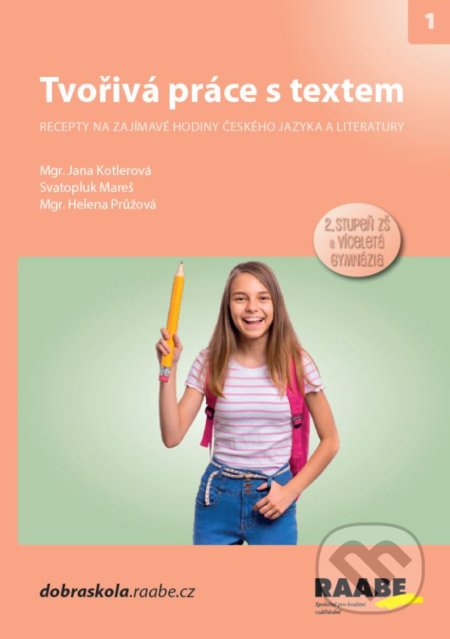 Kniha: Tvořivá práce s textem (Helena Průžová, Jana Kotlerová a Svatopluk Mareš). Raabe, 2019 Kniha: Tvořivá práce s textem (Helena Průžová, Jana Kotlerová a Svatopluk Mareš). Raabe, 2019