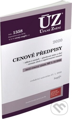 Kniha: Úplné Znění - 1358 Cenové předpisy 2020 (Sagit). Sagit, 2020 Kniha: Úplné Znění - 1358 Cenové předpisy 2020 (Sagit). Sagit, 2020