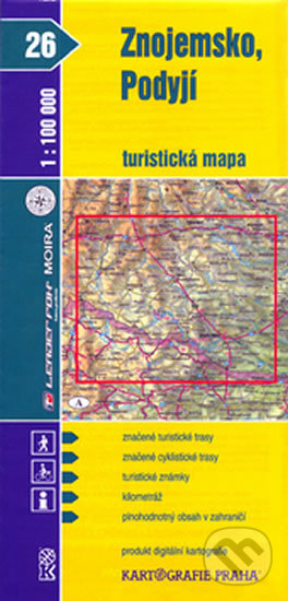 Znojemsko, Podyjí (turistická mapa), Kartografie Praha, 2019