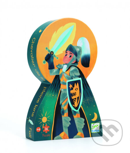 Puzzle: Puzzle v tvarovanej škatuli: Mesačný rytier (Djeco). Djeco, 2020 Puzzle: Puzzle v tvarovanej škatuli: Mesačný rytier (Djeco). Djeco, 2020