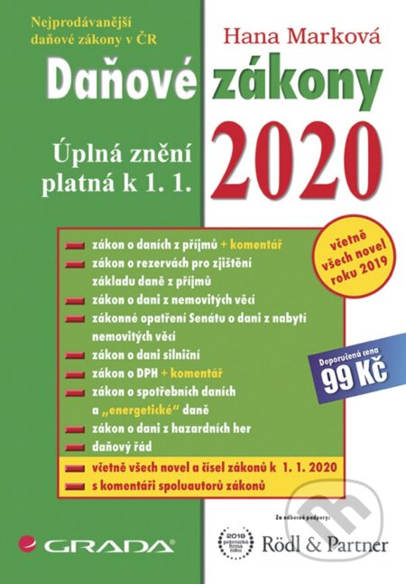E-kniha: Daňové zákony 2020 (Hana Marková). Grada, 2020 E-kniha: Daňové zákony 2020 (Hana Marková). Grada, 2020