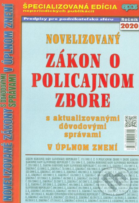 Kniha: Novelizovaný zákon o policajnom zbore 2020 (Epos). Epos, 2020 Kniha: Novelizovaný zákon o policajnom zbore 2020 (Epos). Epos, 2020