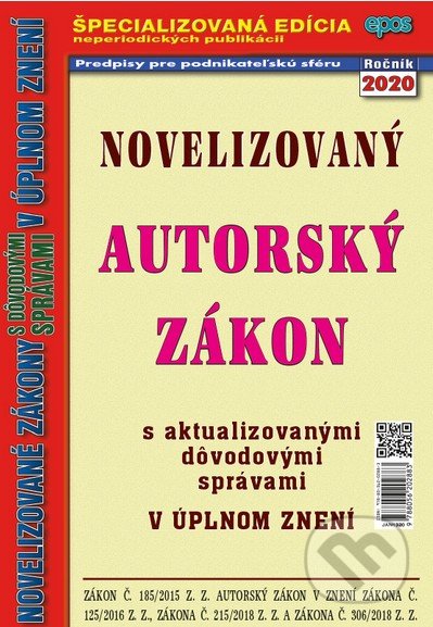 Kniha: Autorský zákon (Epos). Epos, 2020 Kniha: Autorský zákon (Epos). Epos, 2020