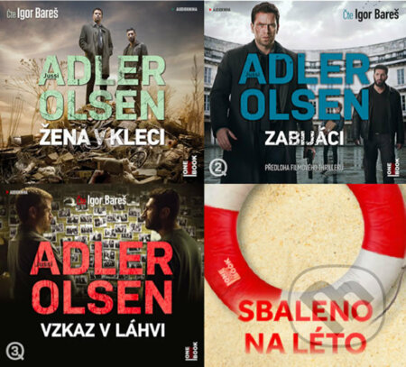 Audiokniha: Olsen - komplet Žena v kleci, Zabijáci, Vzkaz v láhvi (Jussi Adler-Olsen). OneHotBook, 2019 Audiokniha: Olsen - komplet Žena v kleci, Zabijáci, Vzkaz v láhvi (Jussi Adler-Olsen). OneHotBook, 2019