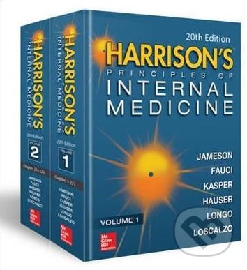 Kniha: Harrison's Principles of Internal Medicine (Vol.1 & Vol.2) (Anthony S. Fauci, Dan L. Longo, Dennis L. Kasper, J. Larry Jameson, Joseph Loscalzo a Stephen L. Hauser). McGraw-Hill, 2018 Kniha: Harrison's Principles of Internal Medicine (Vol.1 & Vol.2) (Anthony S. Fauci, Dan L. Longo, Dennis L. Kasper, J. Larry Jameson, Joseph Loscalzo a Stephen L. Hauser). McGraw-Hill, 2018