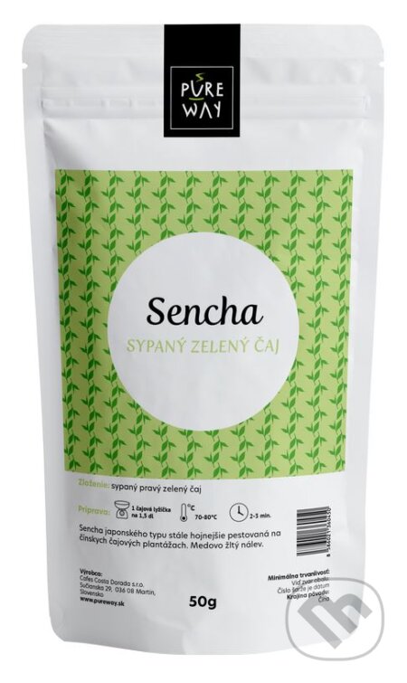 Kávy a čaje: Sencha - sypaný zelený čaj (Pure Way). Pure Way, 2020 Kávy a čaje: Sencha - sypaný zelený čaj (Pure Way). Pure Way, 2020