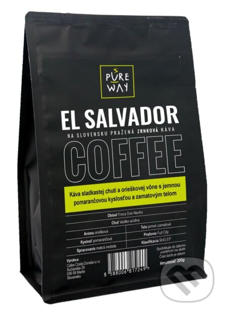 Kávy a čaje: El Salvador (Pure Way). Pure Way, 2020 Kávy a čaje: El Salvador (Pure Way). Pure Way, 2020