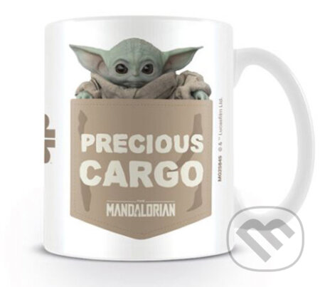 Biely keramický hrnček Star Wars - The Mandalorian: Precious Cargo - mladý Yoda, EPEE, 2020