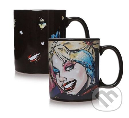 Čierny meniaci sa keramický hrnček DC Comics: Harley Quinn (HARLEY QUINN). HARLEY QUINN, 2020 Čierny meniaci sa keramický hrnček DC Comics: Harley Quinn (HARLEY QUINN). HARLEY QUINN, 2020