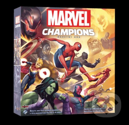 Spoločenská hra: Marvel Champions: karetní hra (Caleb Grace, Michael Boggs a Nate French). ADC BF, 2019 Spoločenská hra: Marvel Champions: karetní hra (Caleb Grace, Michael Boggs a Nate French). ADC BF, 2019