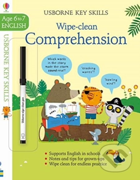 Kniha: Wipe-Clean Comprehension (Caroline Young). Usborne, 2020 Kniha: Wipe-Clean Comprehension (Caroline Young). Usborne, 2020