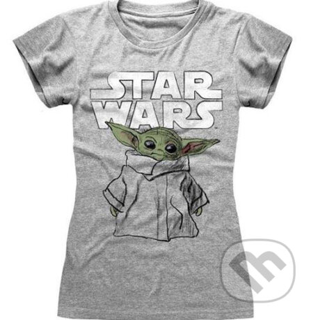 Dámské tričko Star Wars|Hvězdné Války TV seriál The Mandalorian: Child Sketch (XL) šedé bavlna (vydavateľ neuvedený). vydavateľ neuvedený, 2020 Dámské tričko Star Wars|Hvězdné Války TV seriál The Mandalorian: Child Sketch (XL) šedé bavlna (vydavateľ neuvedený). vydavateľ neuvedený, 2020