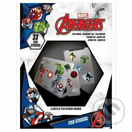 Sada vinylových samolepek Marvel - Avengers Heroes (33 ks), Fantasy, 2020