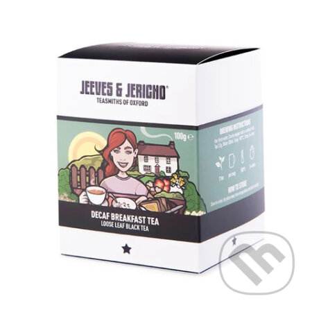 Kávy a čaje: Decaf Breakfast Tea (Jeeves & Jericho). Jeeves & Jericho, 2020 Kávy a čaje: Decaf Breakfast Tea (Jeeves & Jericho). Jeeves & Jericho, 2020