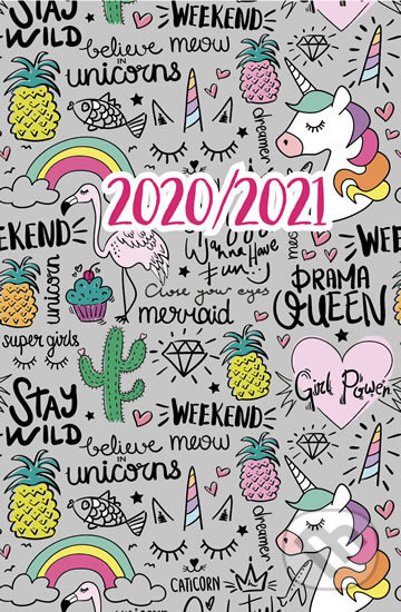 Diář školní 2020-2021: Kaktusy a ananasy, Happy Spirit, 2020