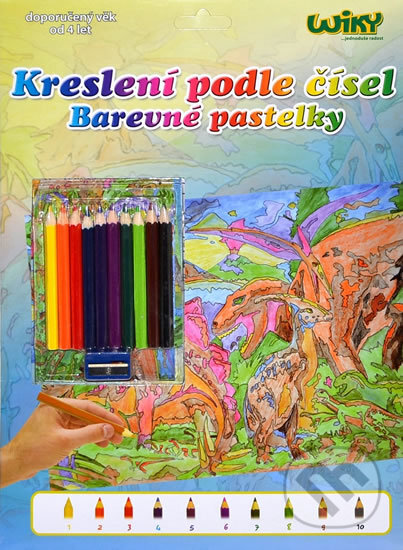Kniha: Kreslení podle čísel - Dinosauři (Wiky). Wiky, 2014 Kniha: Kreslení podle čísel - Dinosauři (Wiky). Wiky, 2014