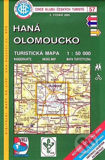 Kniha: Olomoucko - 57 KČT Haná (Autorský kolektiv). VKÚ Harmanec Kniha: Olomoucko - 57 KČT Haná (Autorský kolektiv). VKÚ Harmanec