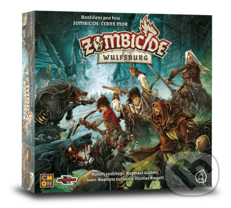 Společenská hra: Zombicide: Černý mor - Wulfsburg (Raphaël Guiton, Jean-Baptiste Lullien a Nicolas Rao). ADC BF, 2020 Společenská hra: Zombicide: Černý mor - Wulfsburg (Raphaël Guiton, Jean-Baptiste Lullien a Nicolas Rao). ADC BF, 2020