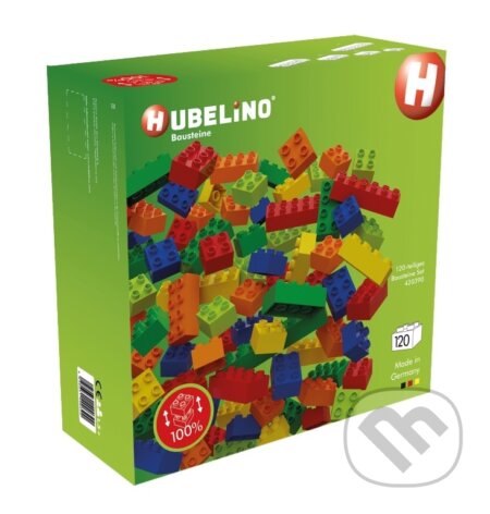 HUBELINO Kuličková dráha - kostky barevné 120 ks, LEGO, 2020