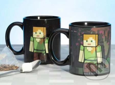 Čierny meniaci sa keramický hrnček Minecraft: Enderman (). , 2020 Čierny meniaci sa keramický hrnček Minecraft: Enderman (). , 2020