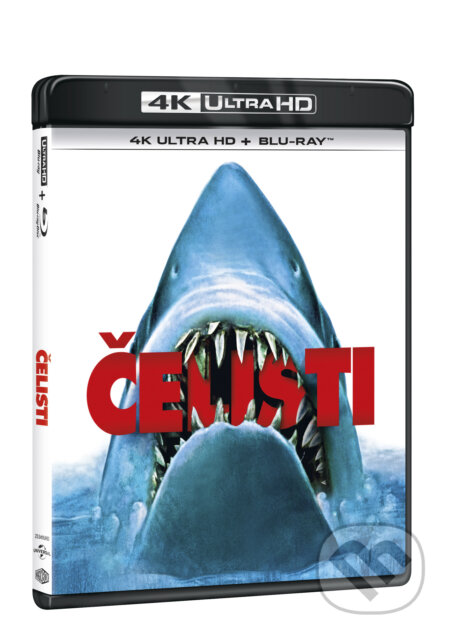 Film: Čelisti Ultra HD Blu-ray (Steven Spielberg) (UltraHDBlu-ray). Universal Music, 2020 Film: Čelisti Ultra HD Blu-ray (Steven Spielberg) (UltraHDBlu-ray). Universal Music, 2020