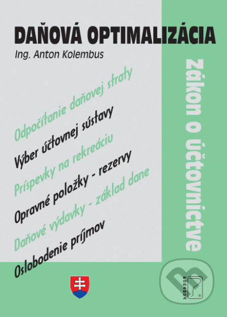 Kniha: Daňová optimalizácia (Anton Kolembus). Poradca s.r.o., 2020 Kniha: Daňová optimalizácia (Anton Kolembus). Poradca s.r.o., 2020
