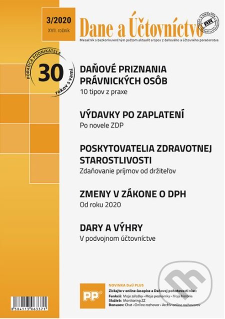 Dane a účtovníctvo 3/2020 (Poradca podnikateľa). Poradca podnikateľa, 2020 Dane a účtovníctvo 3/2020 (Poradca podnikateľa). Poradca podnikateľa, 2020